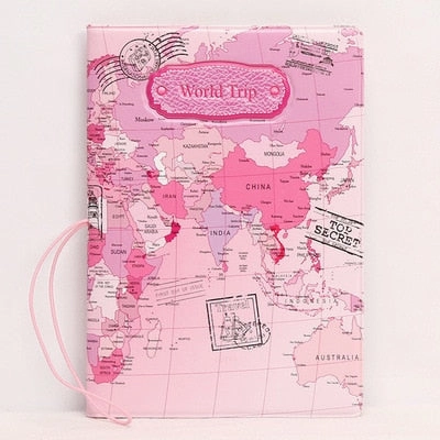 eTya Fashion Travel Passport Covers PVC Leather Passport Credit  Holder Bag Case Wallet Purse Student Kids Gift
