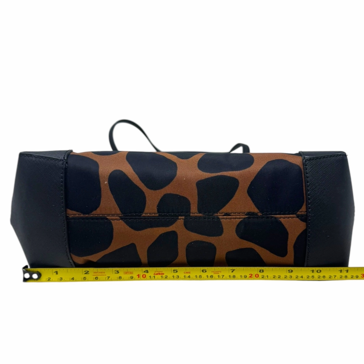 Eva Small Top Zip Tote Designer By Michael Kors Giraffe Print Nylon, Size: Medium