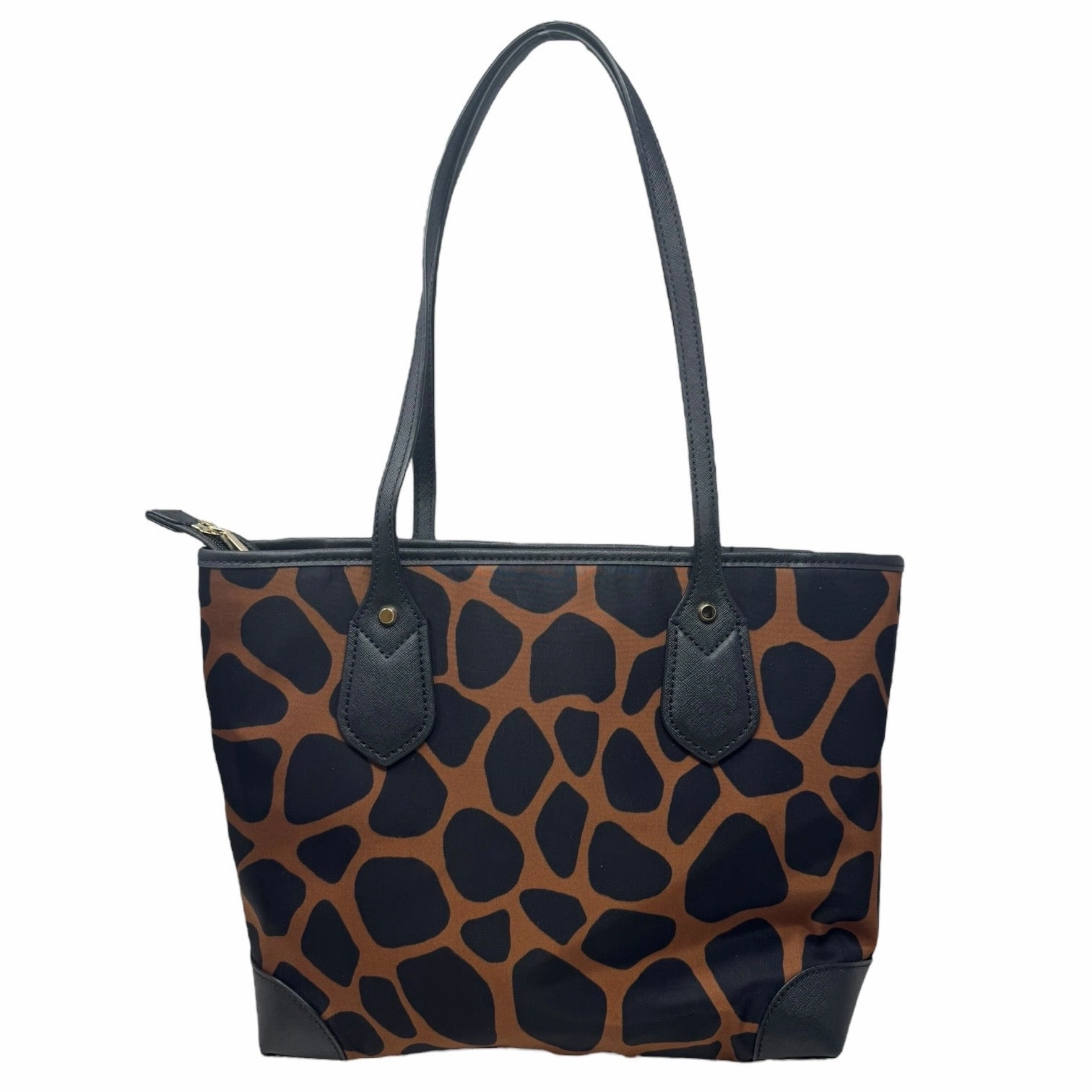 Eva Small Top Zip Tote Designer By Michael Kors Giraffe Print Nylon, Size: Medium