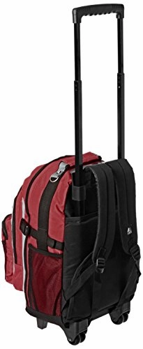 Everest Deluxe Wheeled Backpack, Burgundy, One Size