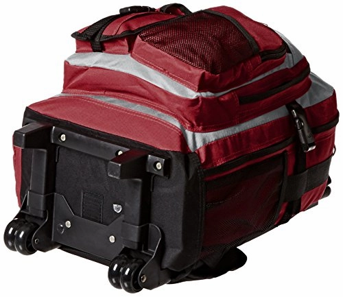 Everest Deluxe Wheeled Backpack, Burgundy, One Size