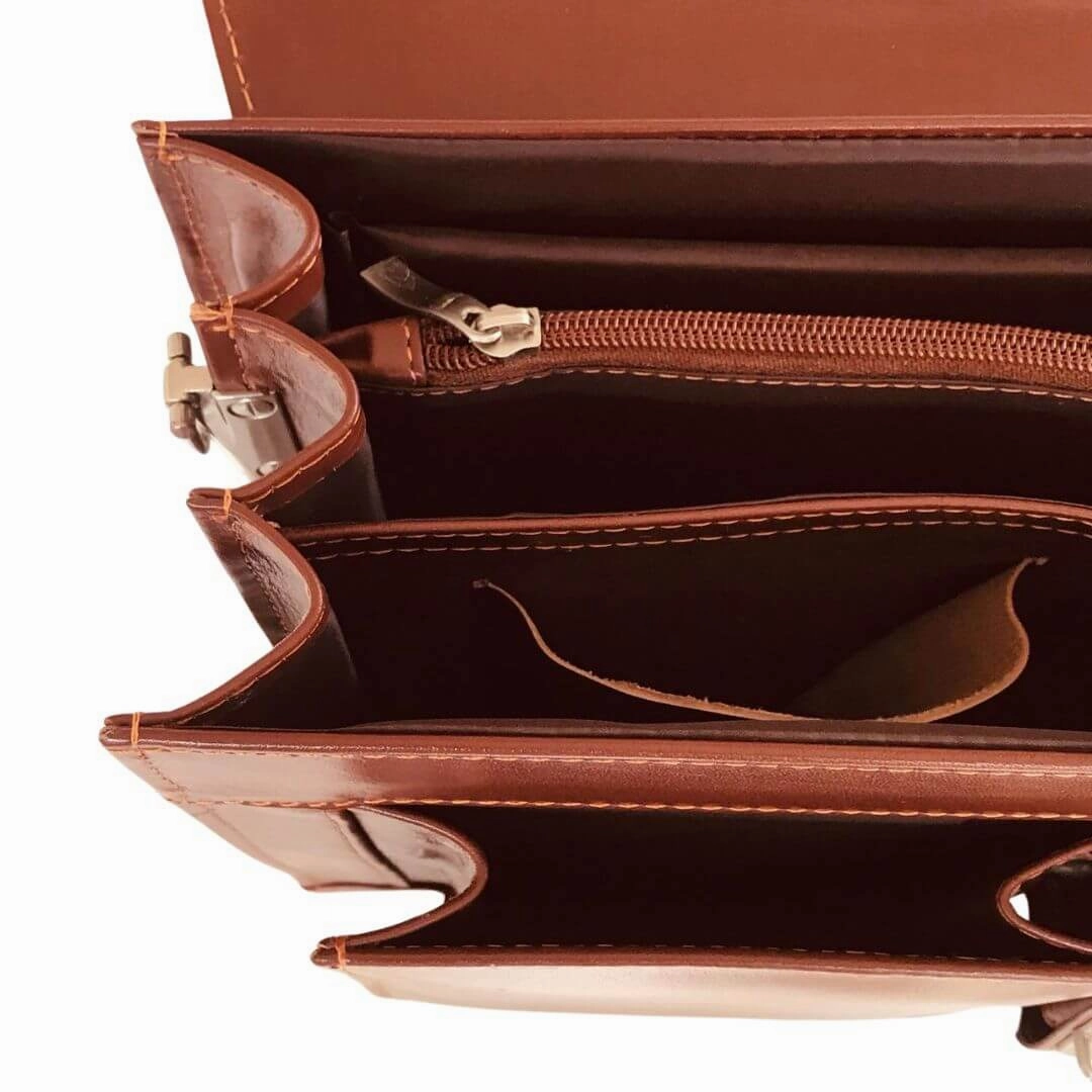 Executive Leather Laptop Bag Tan