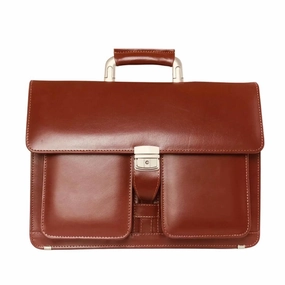 Executive Leather Laptop Bag Tan
