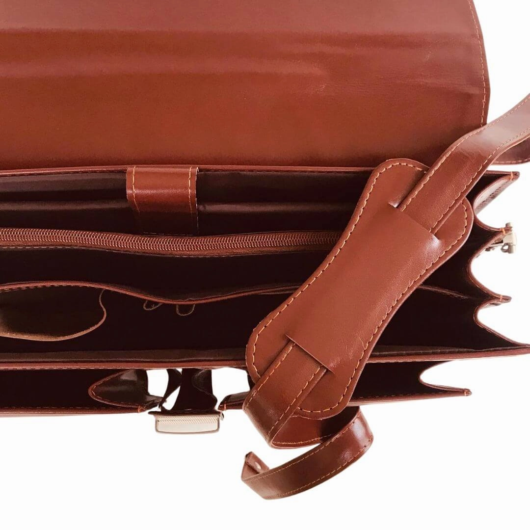 Executive Leather Laptop Bag Tan