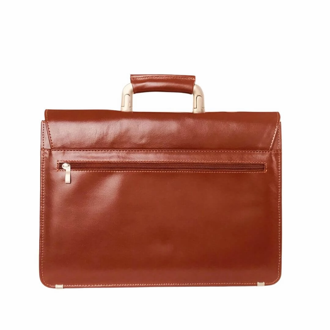 Executive Leather Laptop Bag Tan