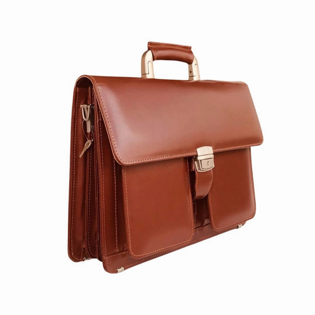 Executive Leather Laptop Bag Tan