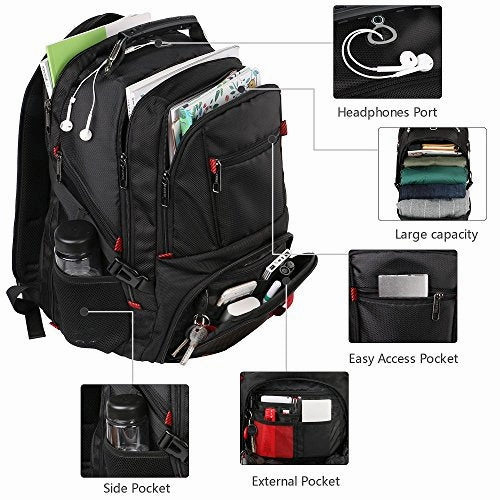 Extra Large Backpack,Tsa Friendly Durable Travel Computer Backpack With Usb Charging