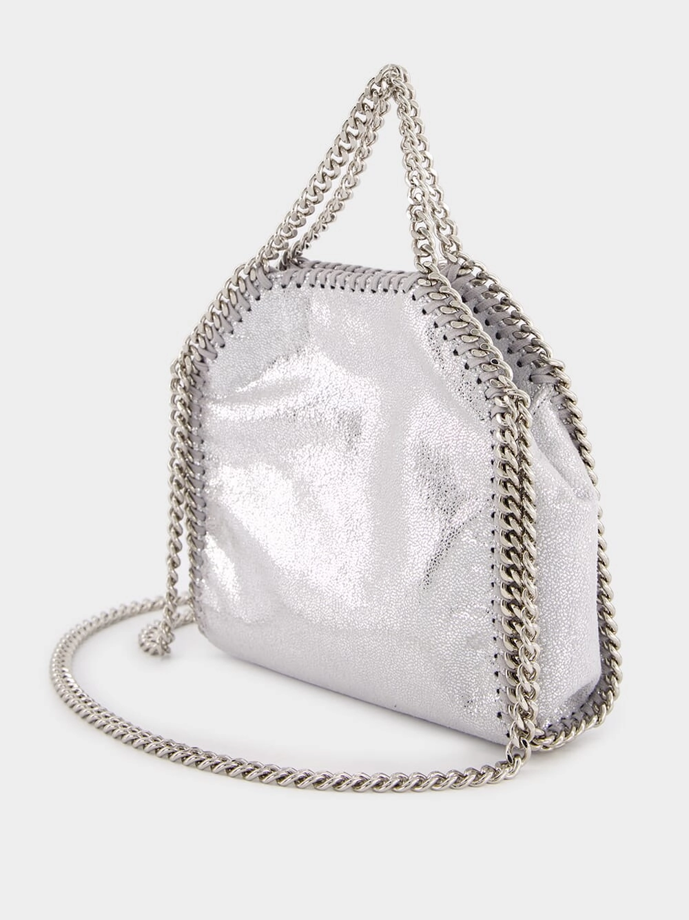 Falabella Tiny Silver Tote Bag