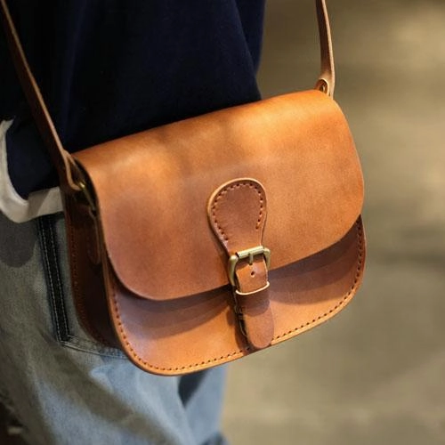 Fashion Leather Brown Women's Satchel Shoulder Bag Purse Brown Leather Satchel Crossbody Purse