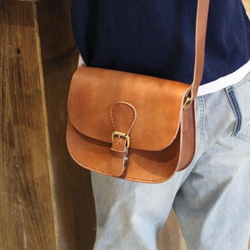 Fashion Leather Brown Women's Satchel Shoulder Bag Purse Brown Leather Satchel Crossbody Purse