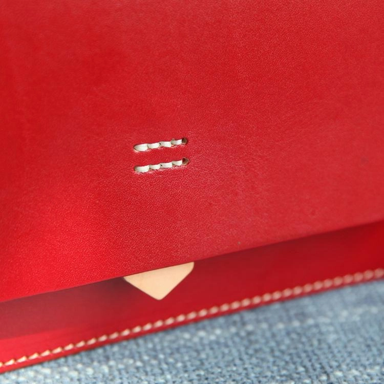 Fashion Womens Coffee Leather Flap Over Handbag Purse Handmade Square Crossbody Bag Shoulder Bag Purse
