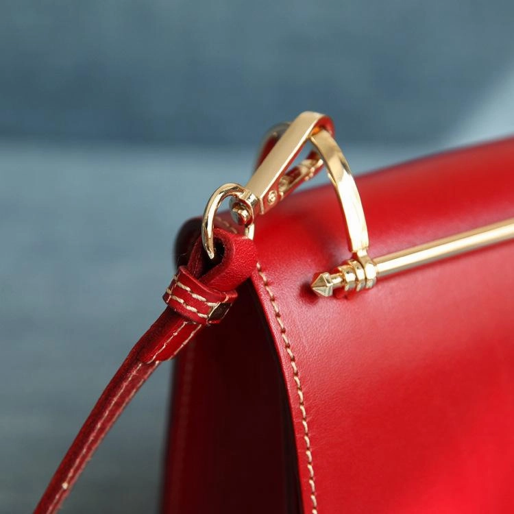 Fashion Womens Tan Leather Flap Over Handbag Purse Handmade Square Crossbody Bag Shoulder Bag Purse
