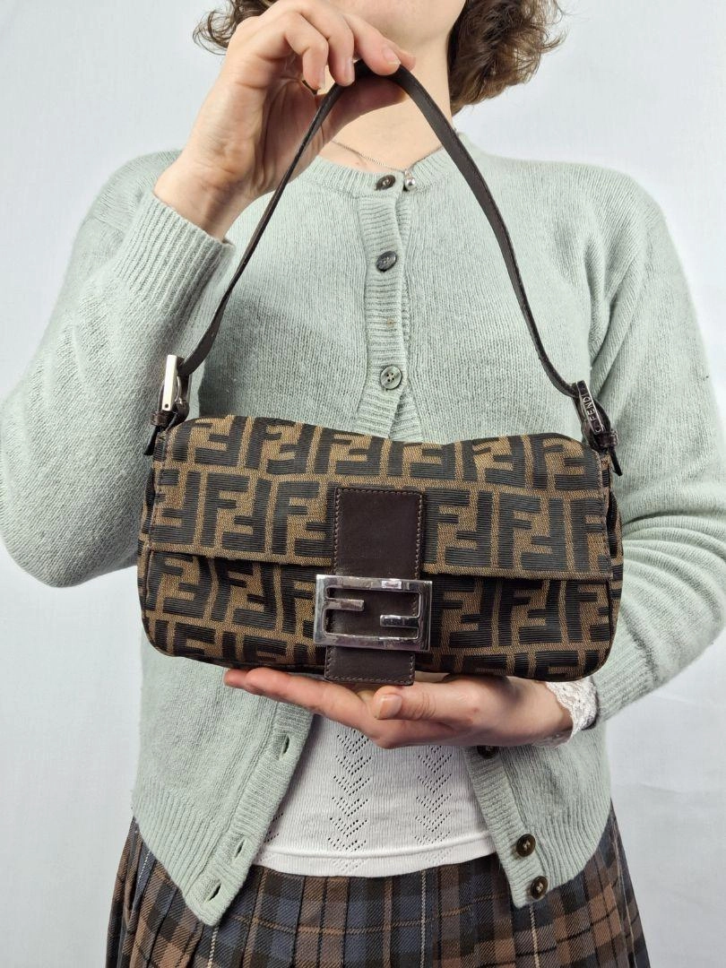 Fendi Authenticated Jacquard FF Motif  Baguette Bag