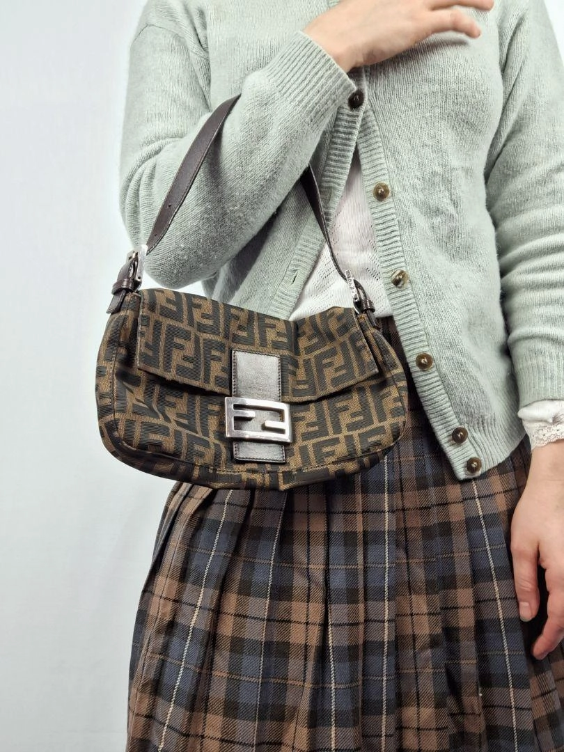 Fendi Authenticated Jacquard FF Motif  Baguette Bag