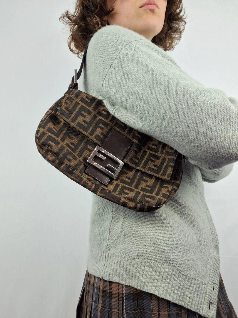 Fendi Authenticated Jacquard FF Motif  Baguette Bag