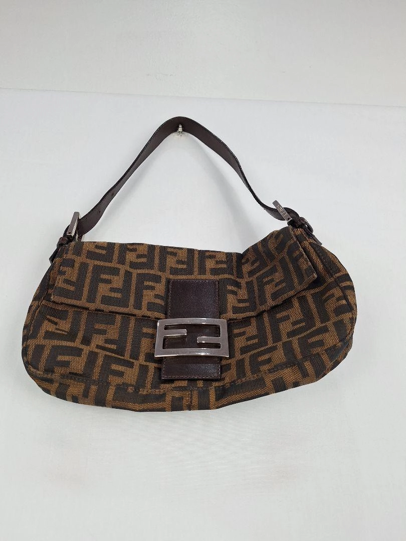 Fendi Authenticated Jacquard FF Motif  Baguette Bag