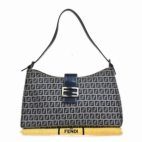 Fendi Baguette Canvas Shoulder Bag (Pre-Owned)