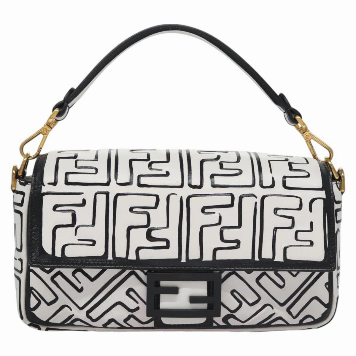 Fendi Baguette Canvas Shoulder Bag (Pre-Owned)