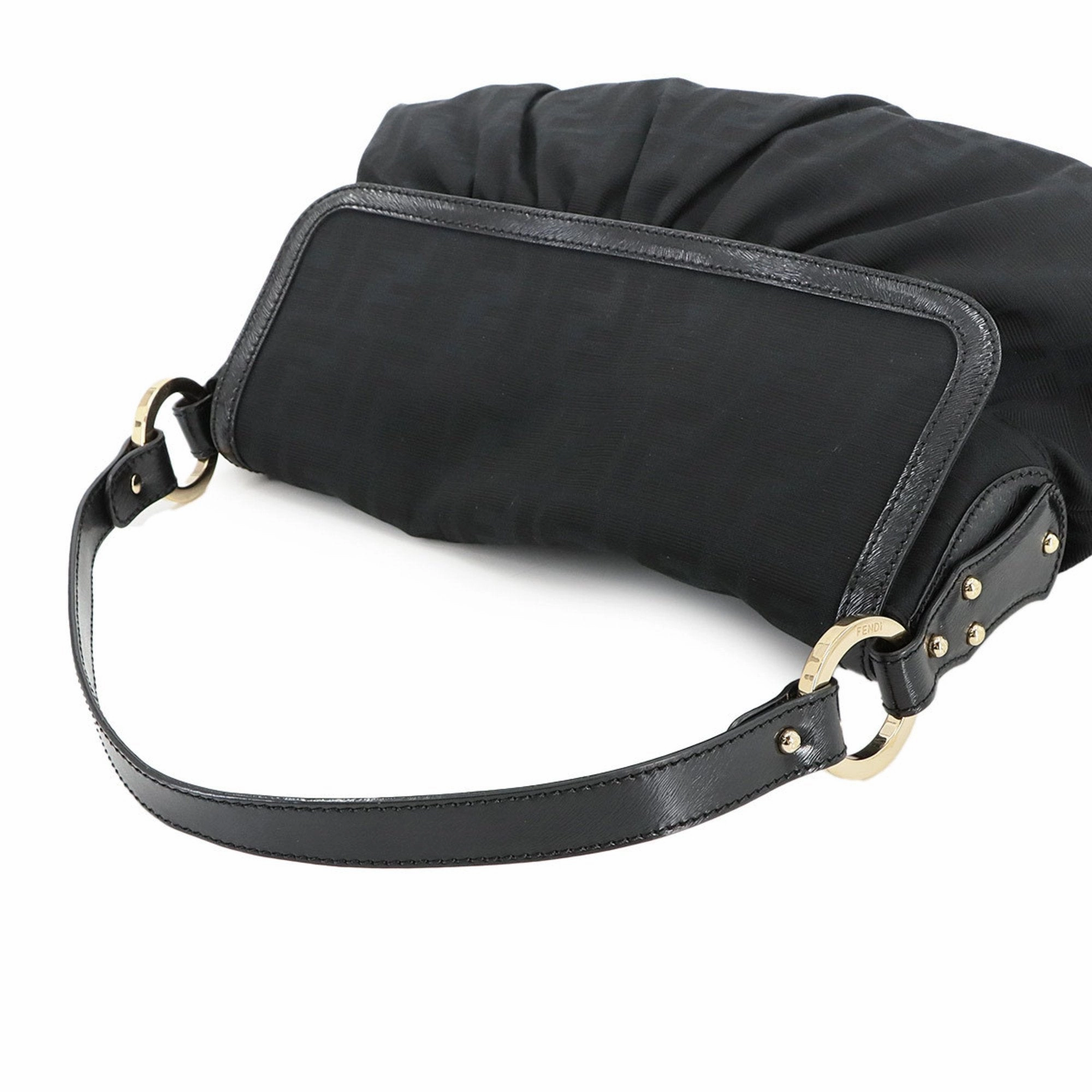 Fendi Canvas Leather Shoulder Bag (Pre-Owned)