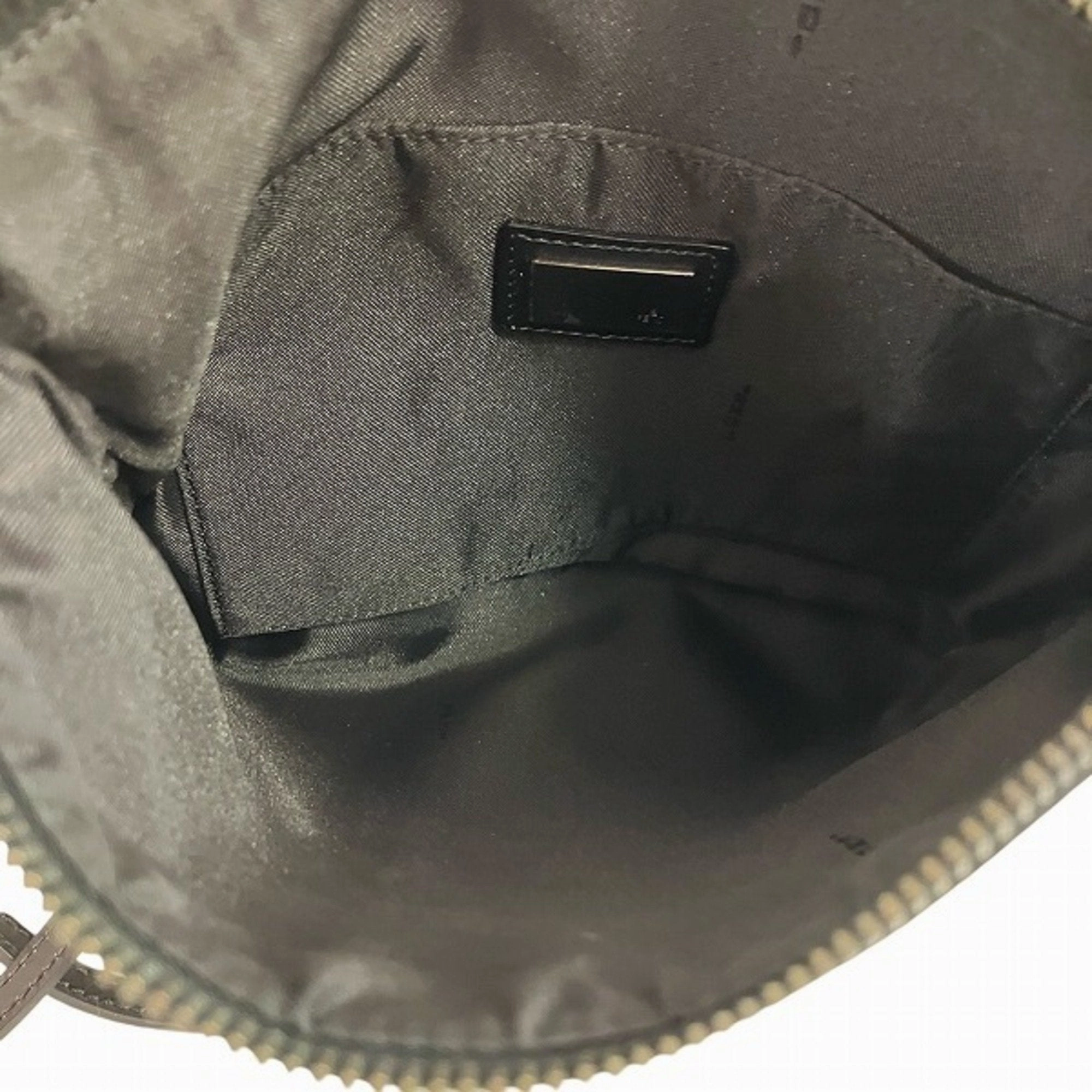 Fendi Canvas Leather Shoulder Bag (Pre-Owned)