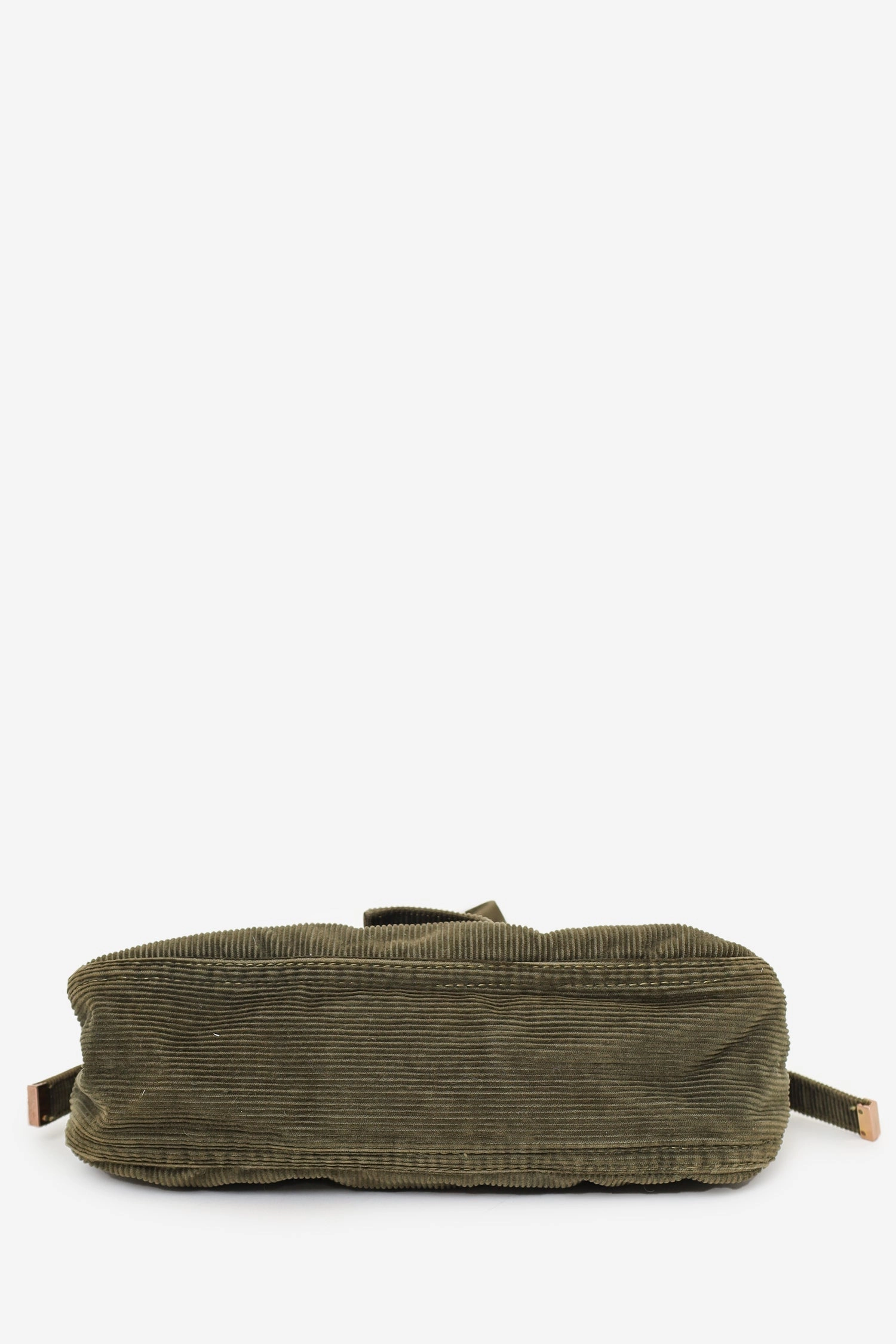 Fendi Green Corduroy FF Zip Pochette
