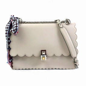 Fendi  Leather Silk Handbag Shoulder Bag (Pre-Owned)