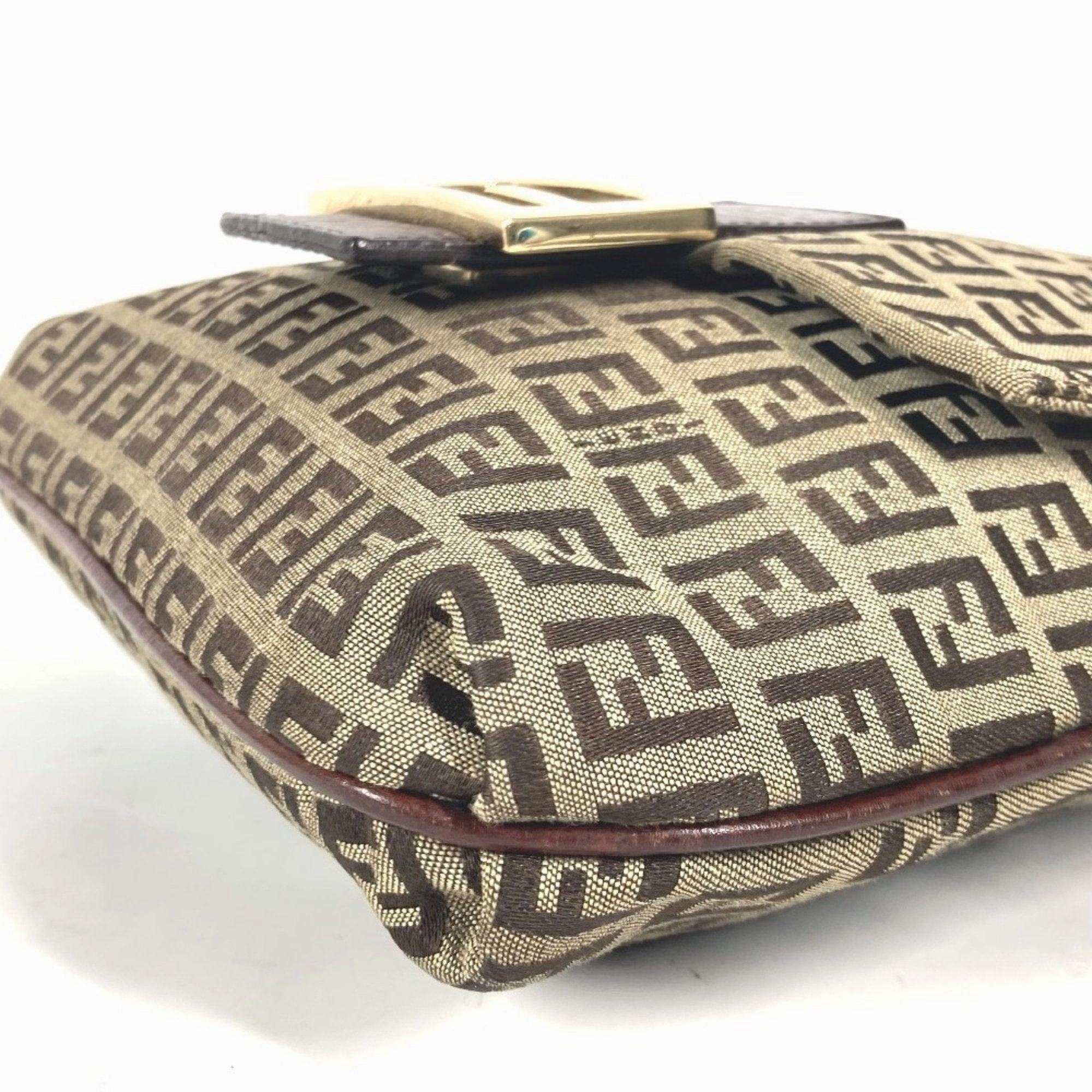 Fendi Mamma Baguette Canvas Shoulder Bag (Pre-Owned)