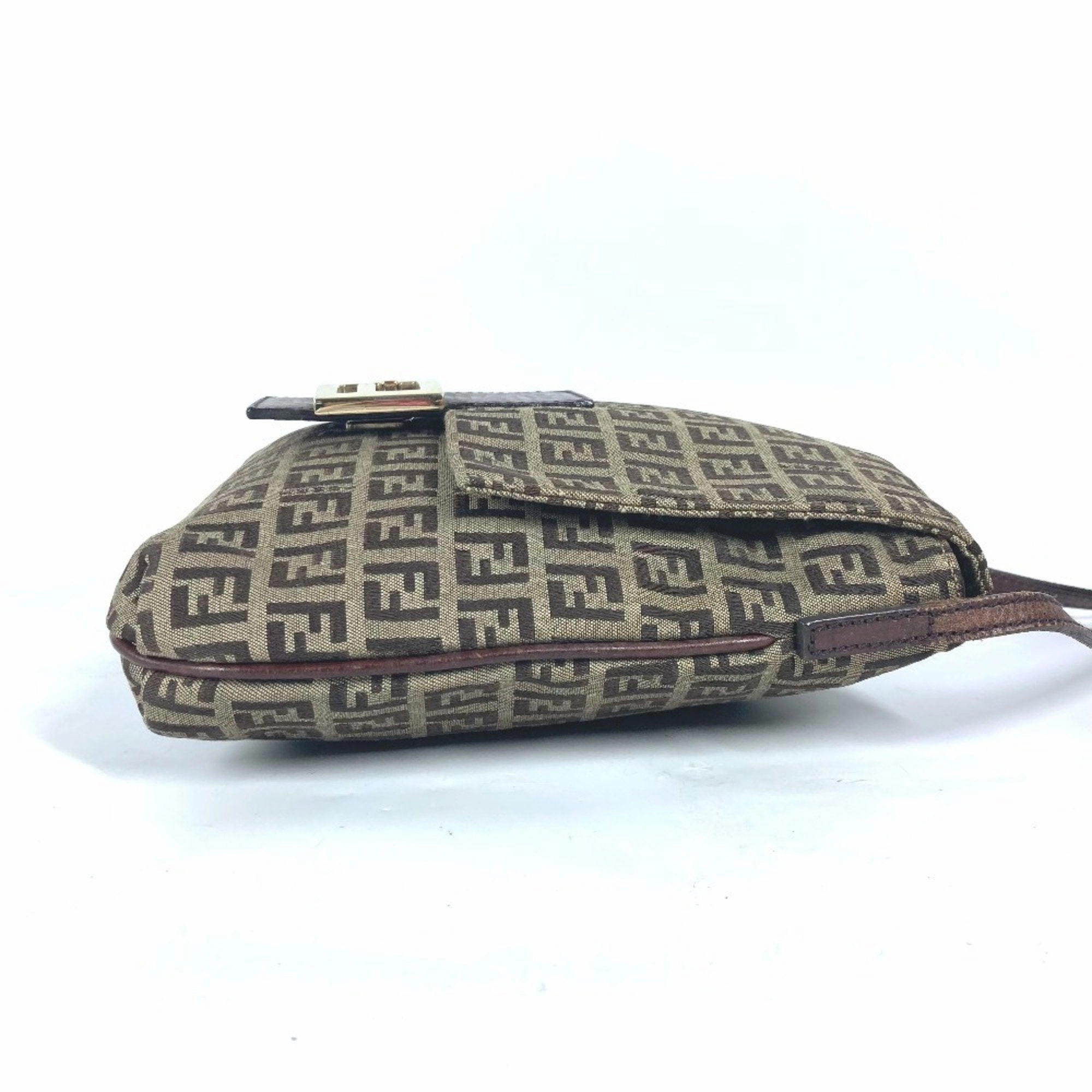 Fendi Mamma Baguette Canvas Shoulder Bag (Pre-Owned)