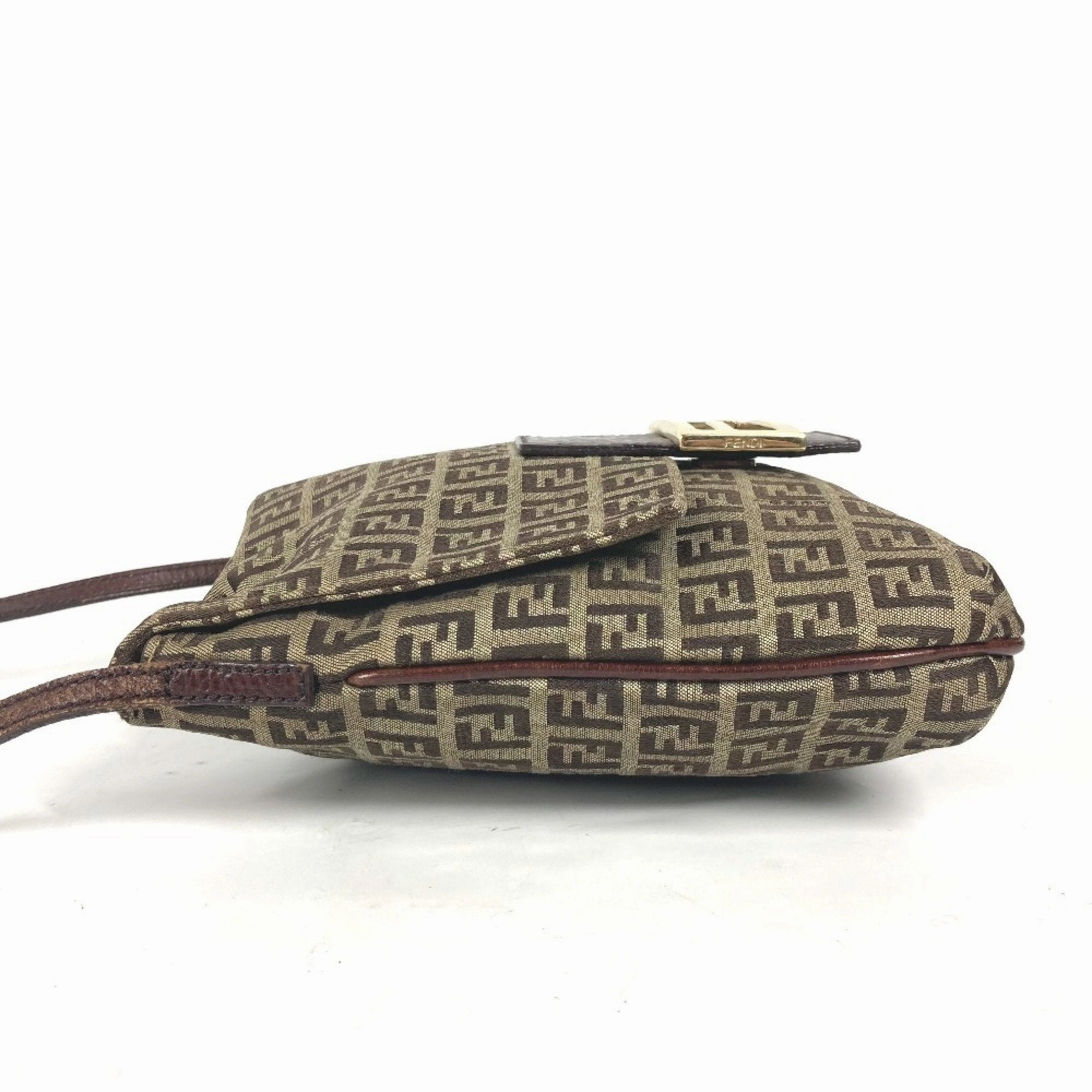 Fendi Mamma Baguette Canvas Shoulder Bag (Pre-Owned)