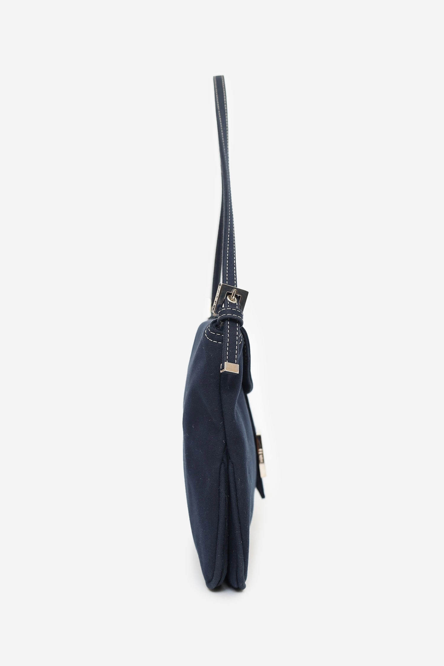 Fendi Navy Canvas Mama Baguette