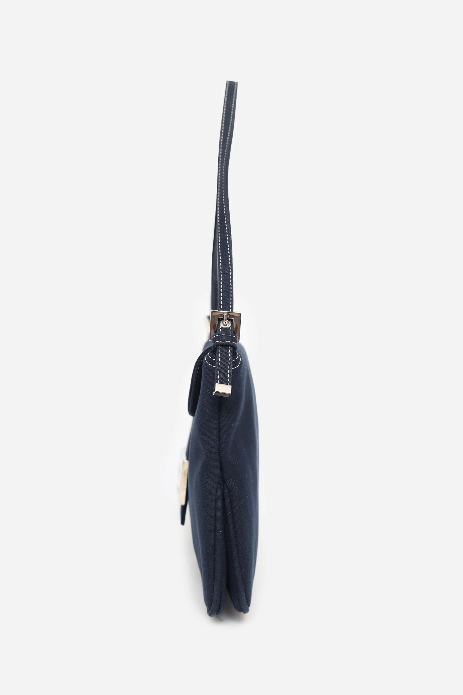Fendi Navy Canvas Mama Baguette