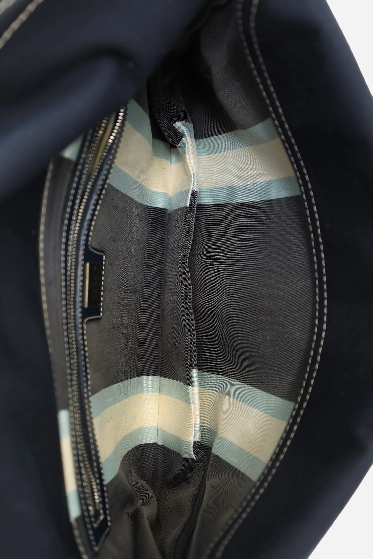 Fendi Navy Canvas Mama Baguette