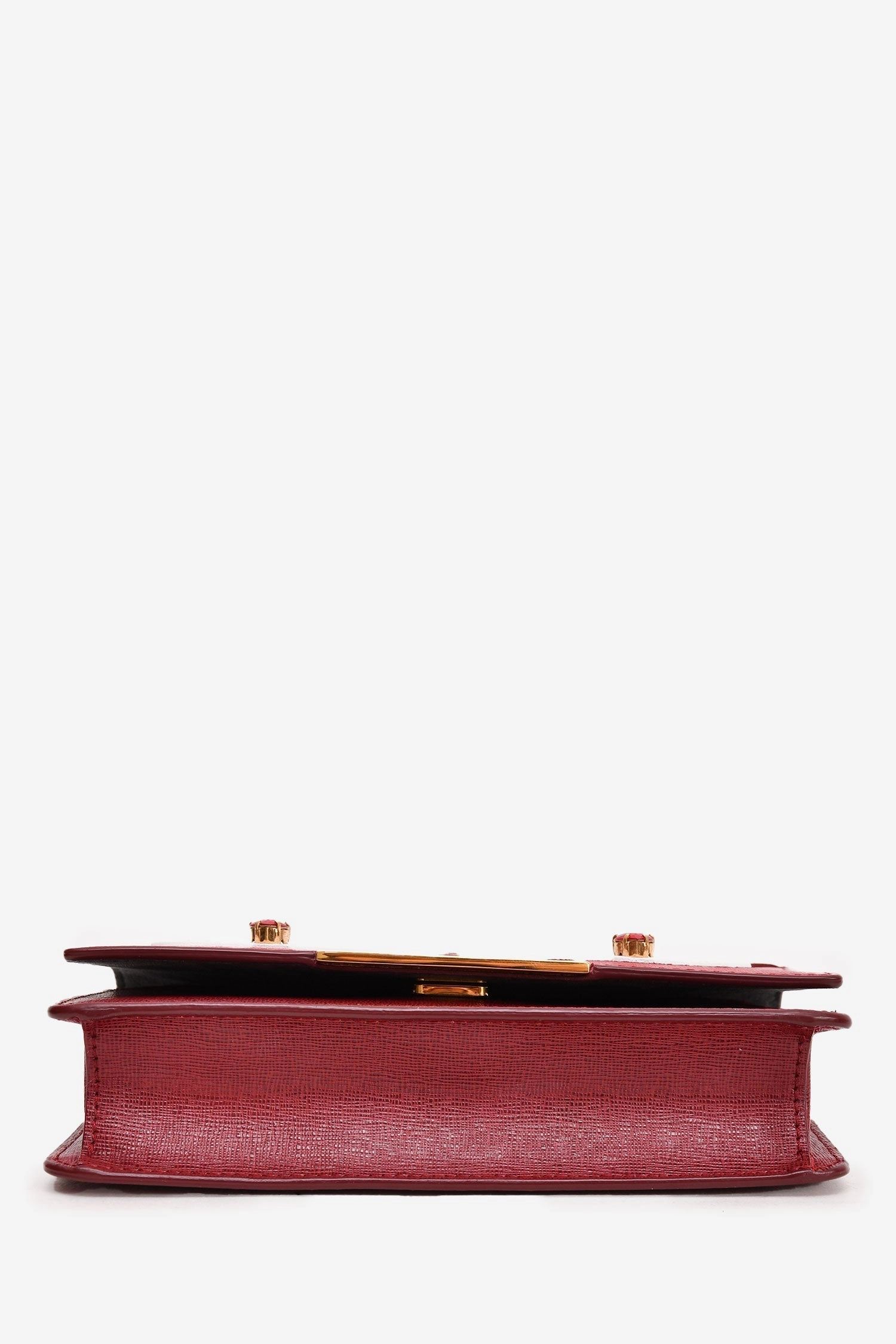 Fendi Red/Pink Leather Monster Wallet On Chain Crossbody