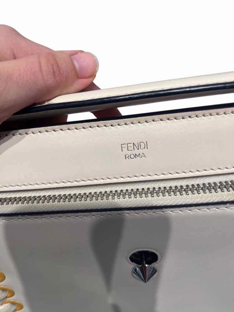 Fendi Tote cream, red, black Handbag