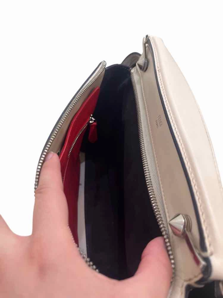 Fendi Tote cream, red, black Handbag