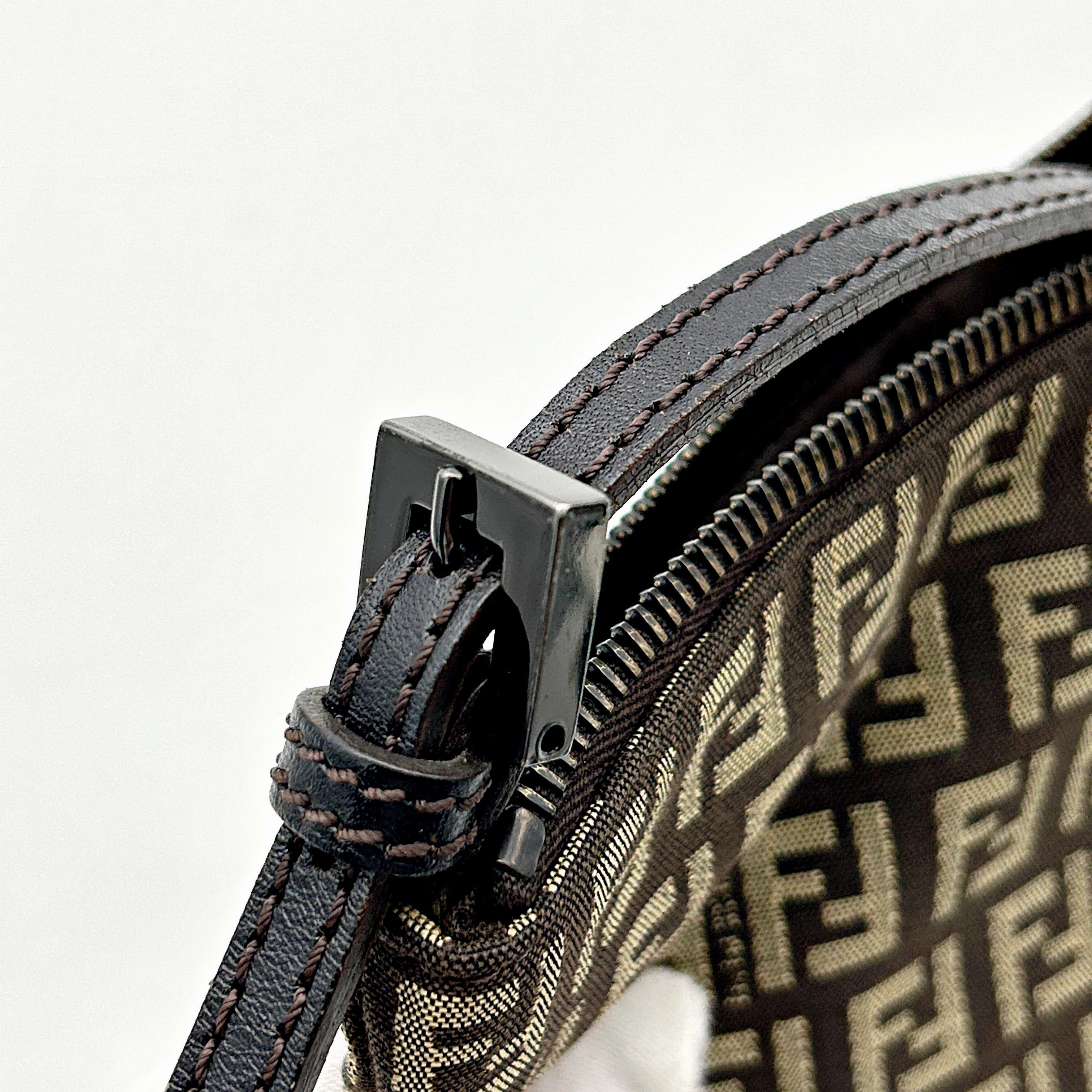 FENDI Zucchino Crossbody Dark Brown fe8830cc
