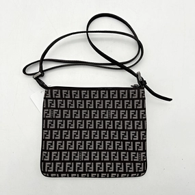 FENDI Zucchino Crossbody Dark Brown fe8830cc