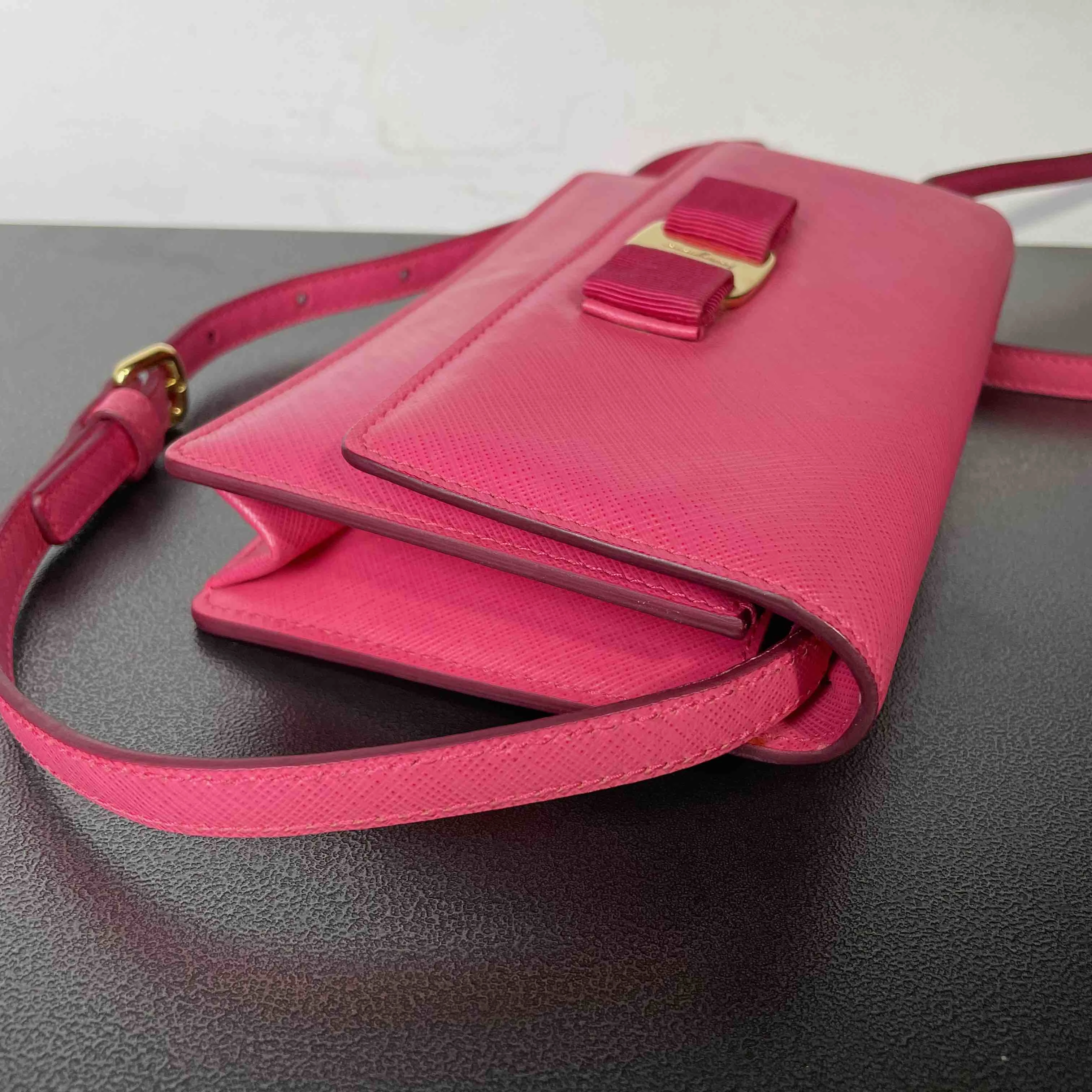 Ferragamo Vara Pink Crossbody Bag