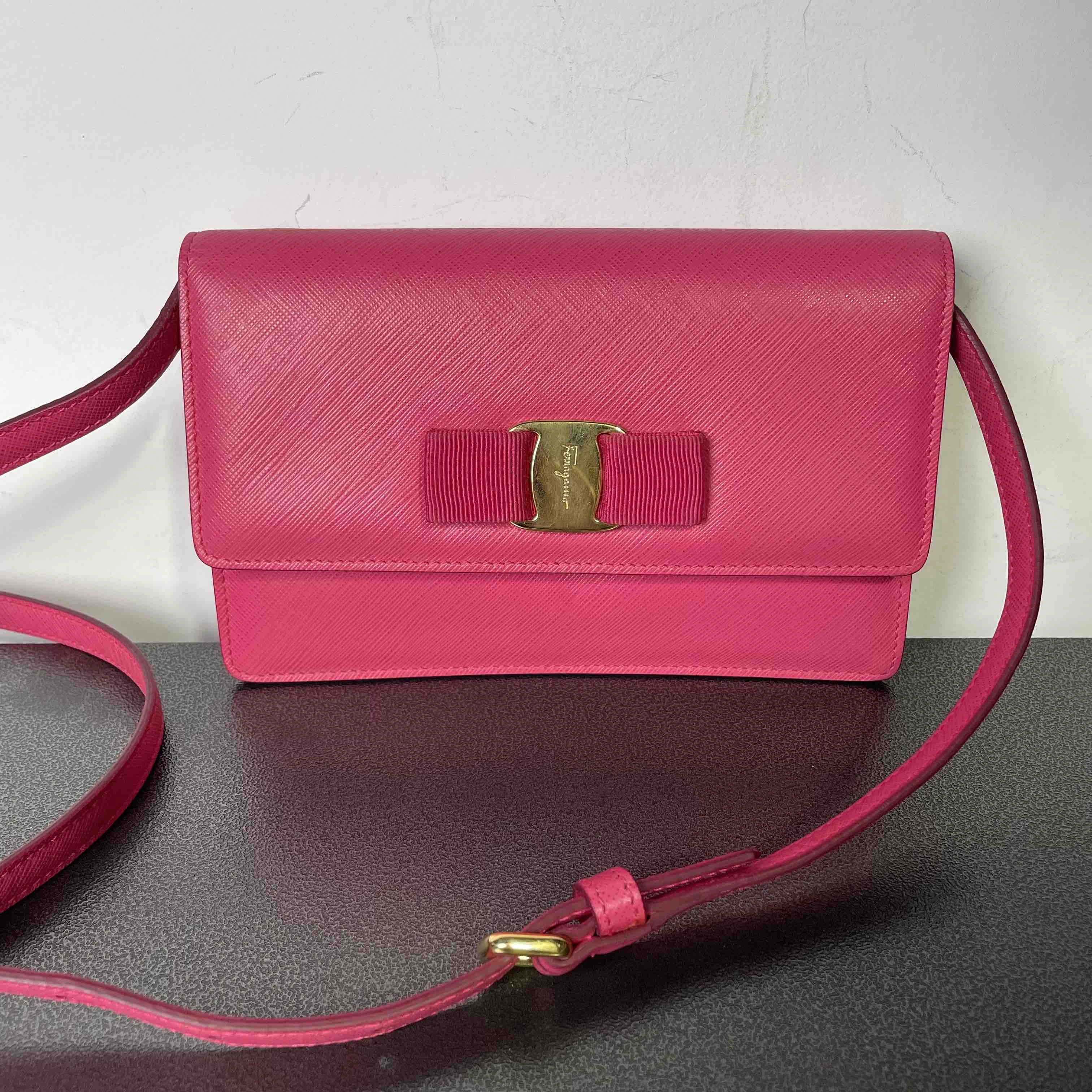 Ferragamo Vara Pink Crossbody Bag