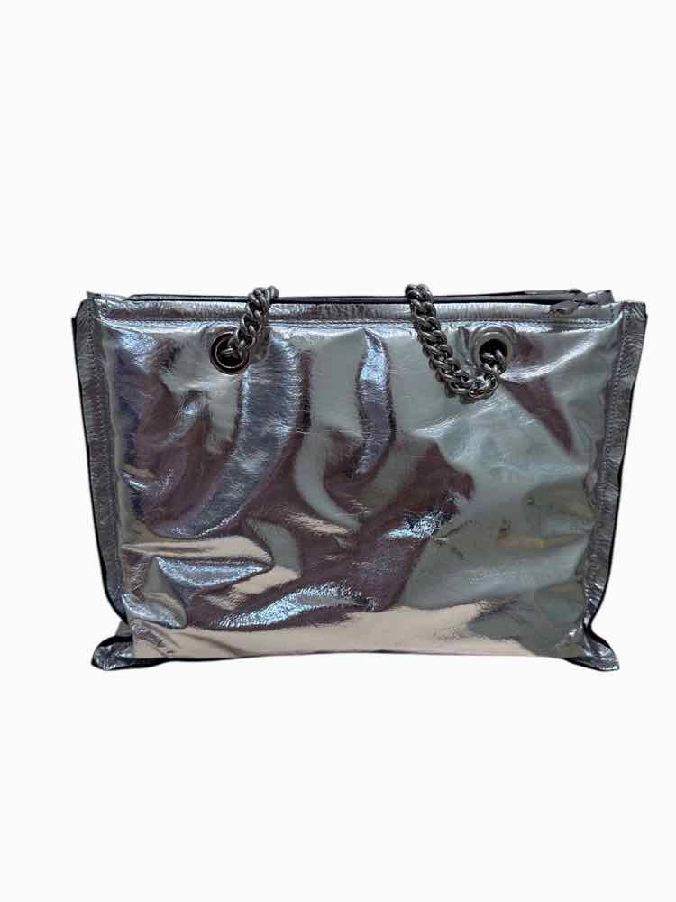 Ferragamo Viva Bow Tote Silver Handbag