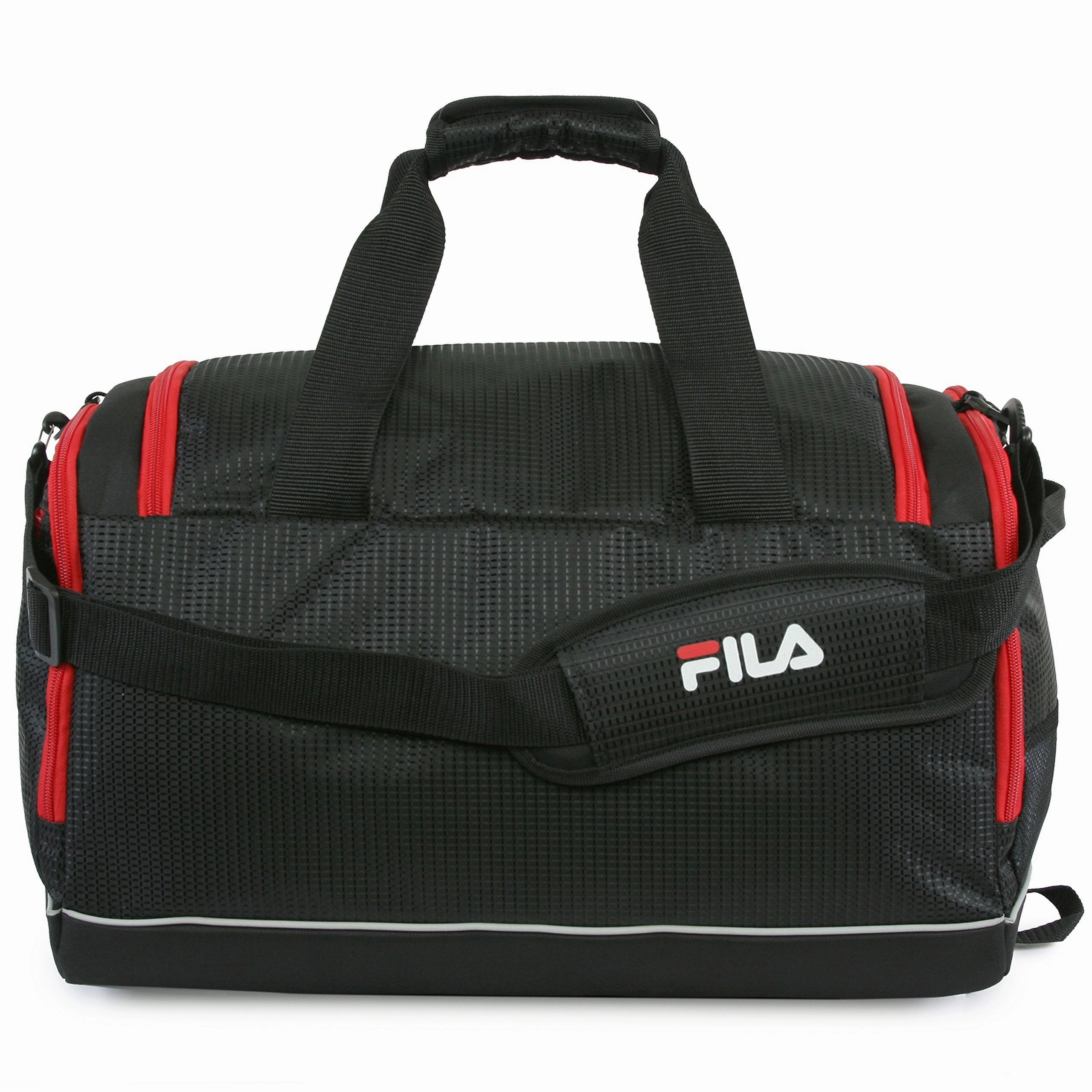 Fila Cypress Small Sport Duffel Bag, Black/Red, One Size