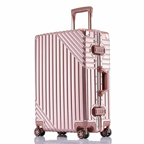 FJZ Suitcase Suitcase 3 Piece Set of Hard Shell ABS Suitcase Large and Medium Size and Carry 4 Wheel Digital Lock White 20 Inch Business Travel Suitcase (Color : Gold, Size : 26 inch 67x45x28cm)