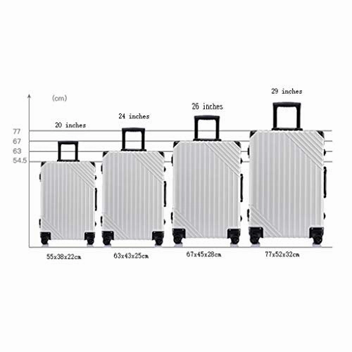 FJZ Suitcase Suitcase 3 Piece Set of Hard Shell ABS Suitcase Large and Medium Size and Carry 4 Wheel Digital Lock White 20 Inch Business Travel Suitcase (Color : Gold, Size : 26 inch 67x45x28cm)