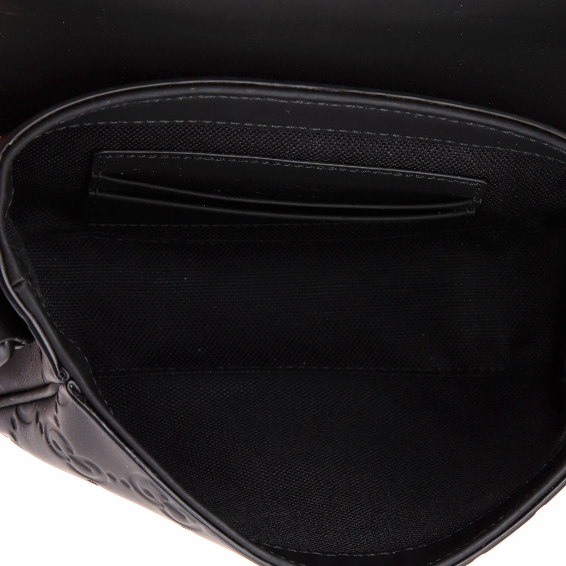 Flap Crossbody Bag GG Rubber Effect Leather Super Mini