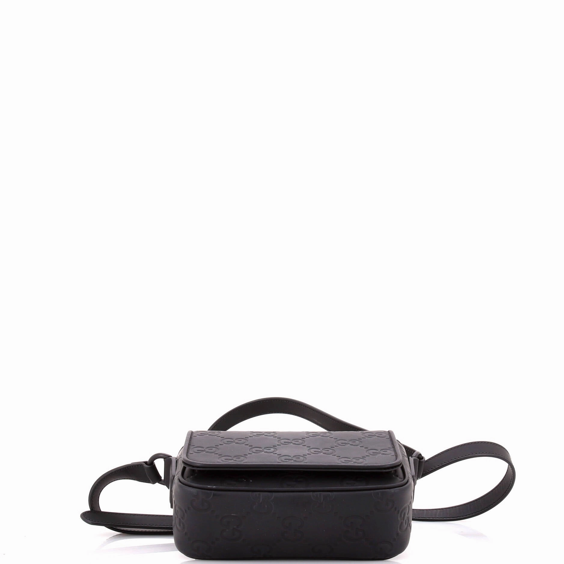 Flap Crossbody Bag GG Rubber Effect Leather Super Mini
