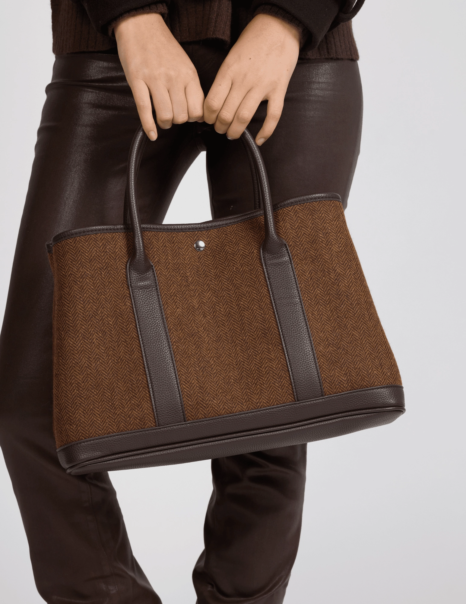 Fleur de Camlia Henry Herringbone Tote
