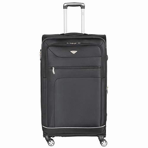 Flight Knight Lightweight 8 Wheel 840D Soft Case Suitcases Maximum Size For Emirates - Large Black FK0034_L