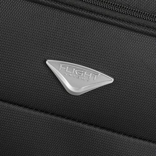 Flight Knight Lightweight 8 Wheel 840D Soft Case Suitcases Maximum Size For Emirates - Large Black FK0034_L