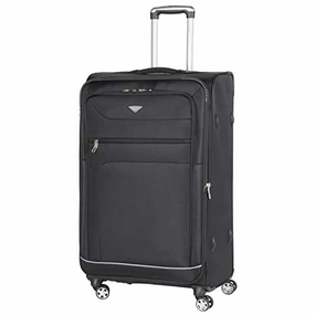 Flight Knight Lightweight 8 Wheel 840D Soft Case Suitcases Maximum Size For Emirates - Large Black FK0034_L