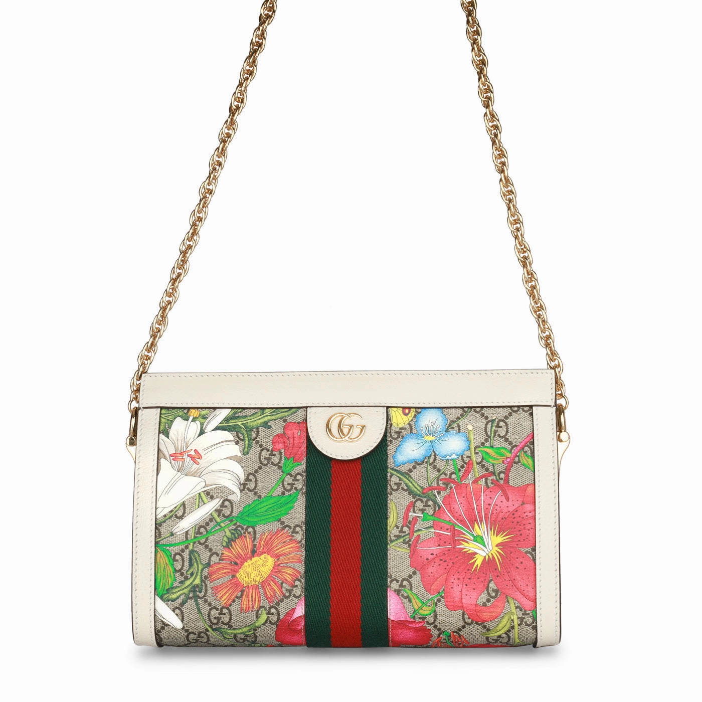 Floral Ophidia Square Shoulder Bag